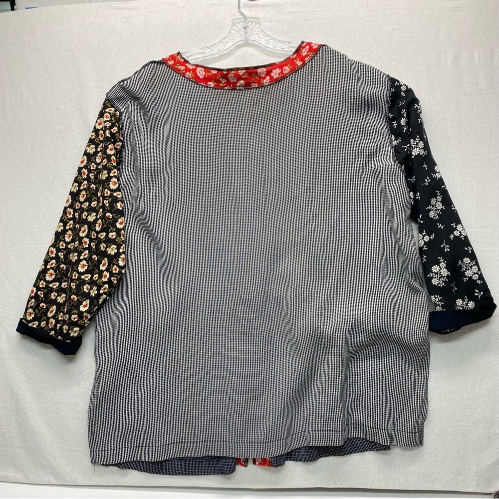 Fern Bratten Patchwork Button Front Tunic Top Wom… - image 2